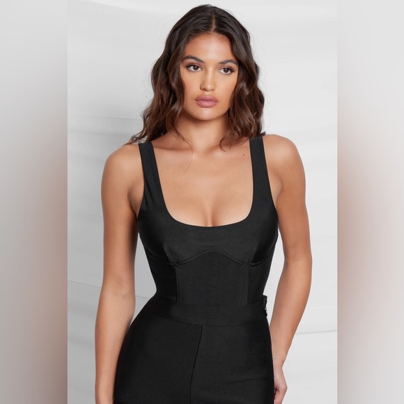 LEAU Tops - LEAU Jupiter satin bustier bodysuit size XXL NEW